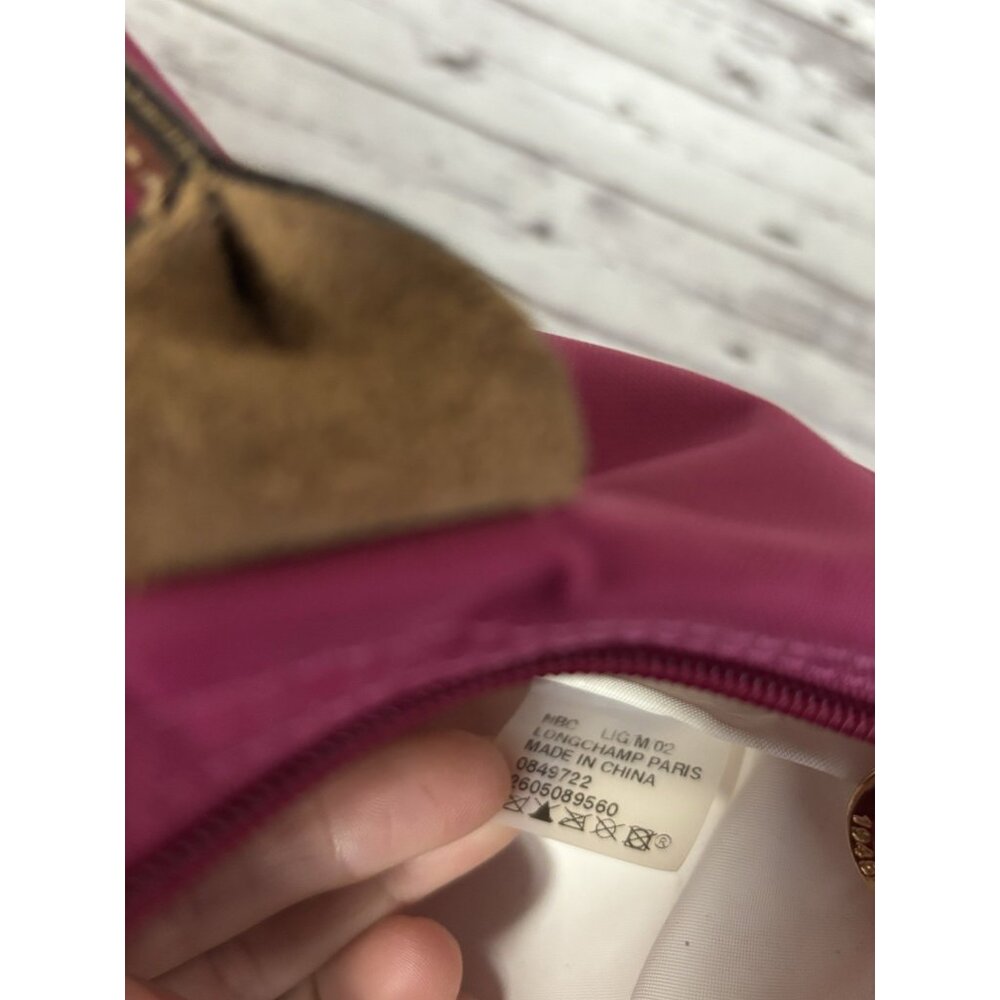 Longchamp Pink Raspberry Handbag Le Pliage Tote Bag Small - Picture 13 of 16